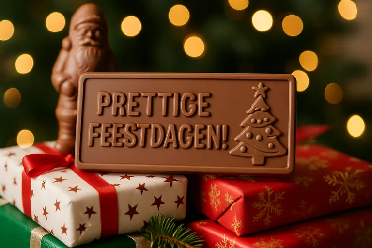 Kerstchocolade met een boodschap Kerstchocolade met een boodschap